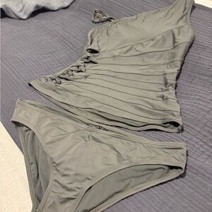 Carmen Marc Valvo Olive Swimwear